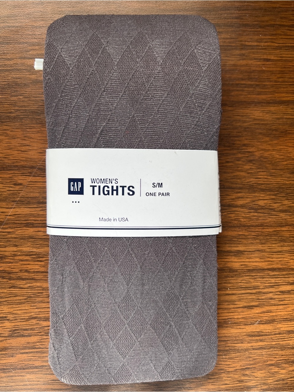 Gap Outlet Grey Diamond Pattern Tights - Size Small/Medium